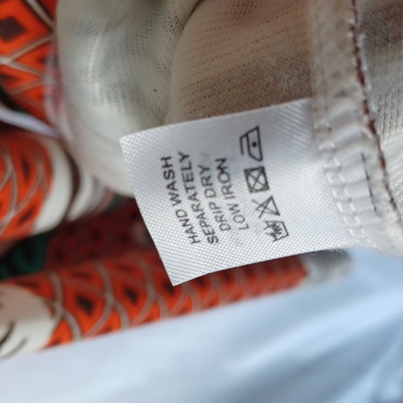 COMO NO? brand tunic, orange, cream, green - Picture 7 of 7